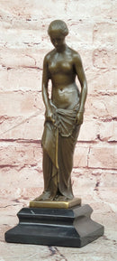 Signed Milo Venus Taking a bath Woman Greek Goddess Female Bronze Sculpture