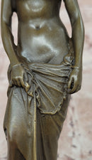 Signed Milo Venus Taking a bath Woman Greek Goddess Female Bronze Sculpture