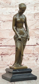 Signed Milo Venus Taking a bath Woman Greek Goddess Female Bronze Sculpture