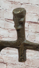 Abstract Modern Art of a Man Giacometti Inspired Bronze Sculpture Figurine Statue