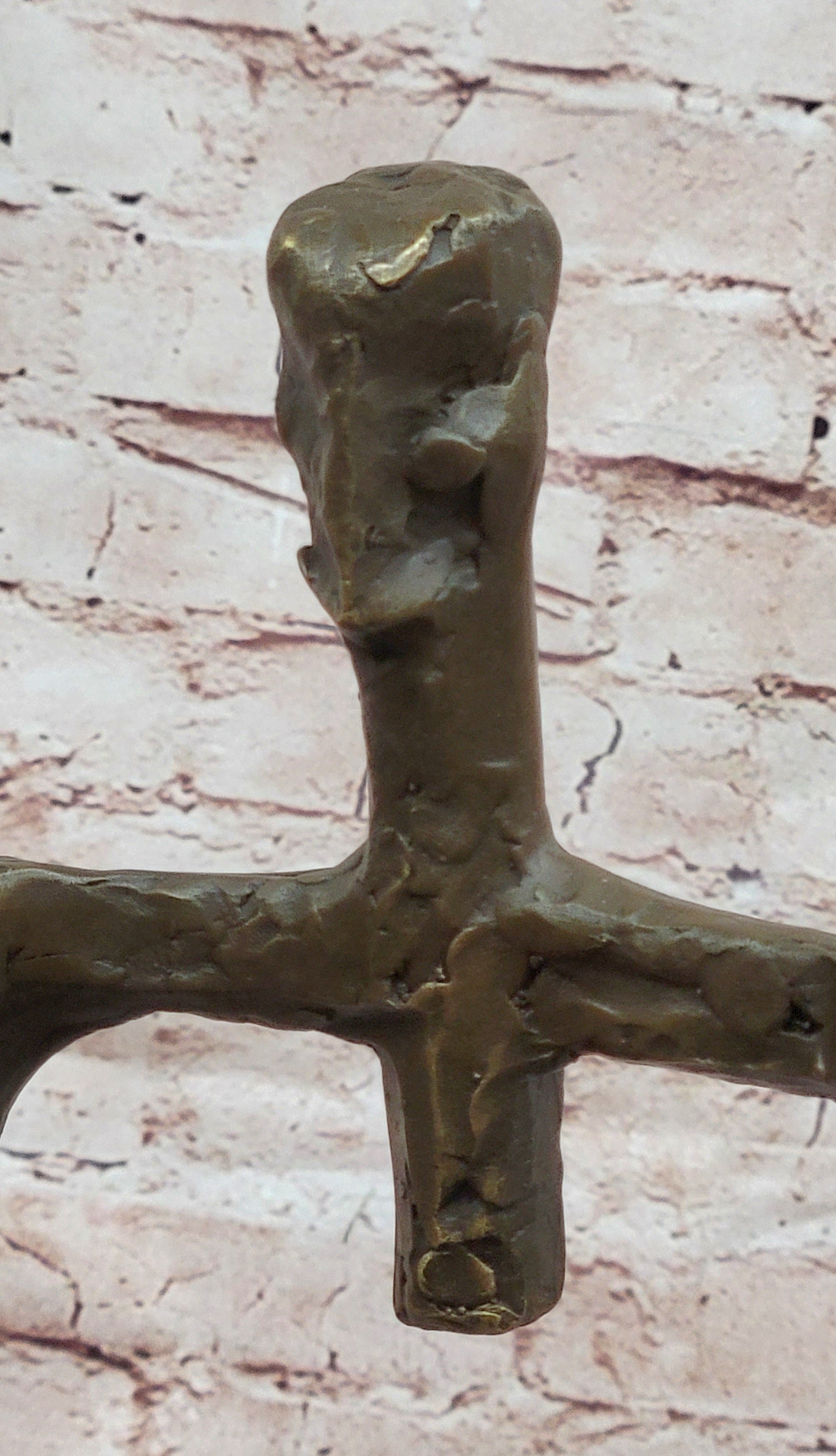 Abstract Modern Art of a Man Giacometti Inspired Bronze Sculpture Figurine Statue
