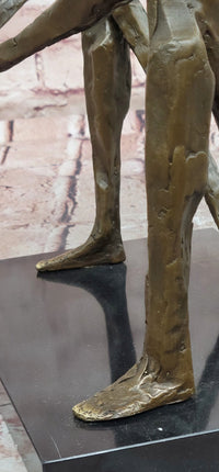 Abstract Modern Art of a Man Giacometti Inspired Bronze Sculpture Figurine Statue