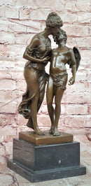 Handmade Bronze Sculpture Angel 'Psyche and Eros Statue Figure Cupid