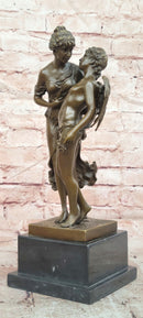 Handmade Bronze Sculpture Angel 'Psyche and Eros Statue Figure Cupid