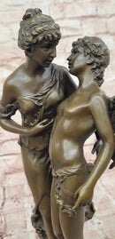 Handmade Bronze Sculpture Angel 'Psyche and Eros Statue Figure Cupid
