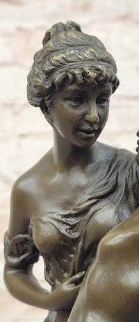 Handmade Bronze Sculpture Angel 'Psyche and Eros Statue Figure Cupid