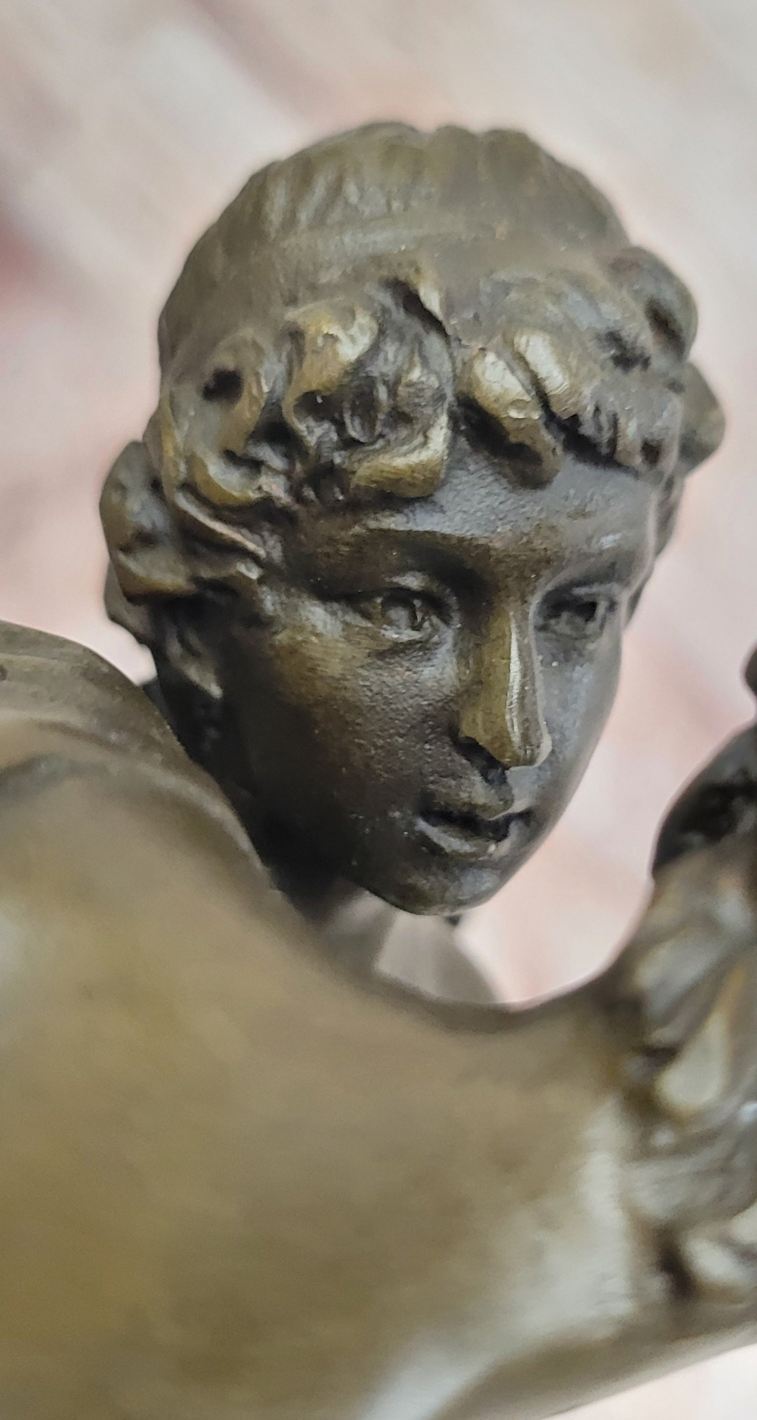 Handmade Bronze Sculpture Angel 'Psyche and Eros Statue Figure Cupid
