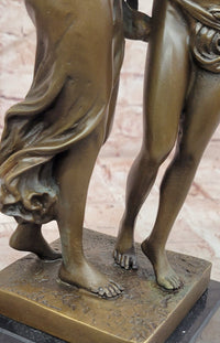 Handmade Bronze Sculpture Angel 'Psyche and Eros Statue Figure Cupid