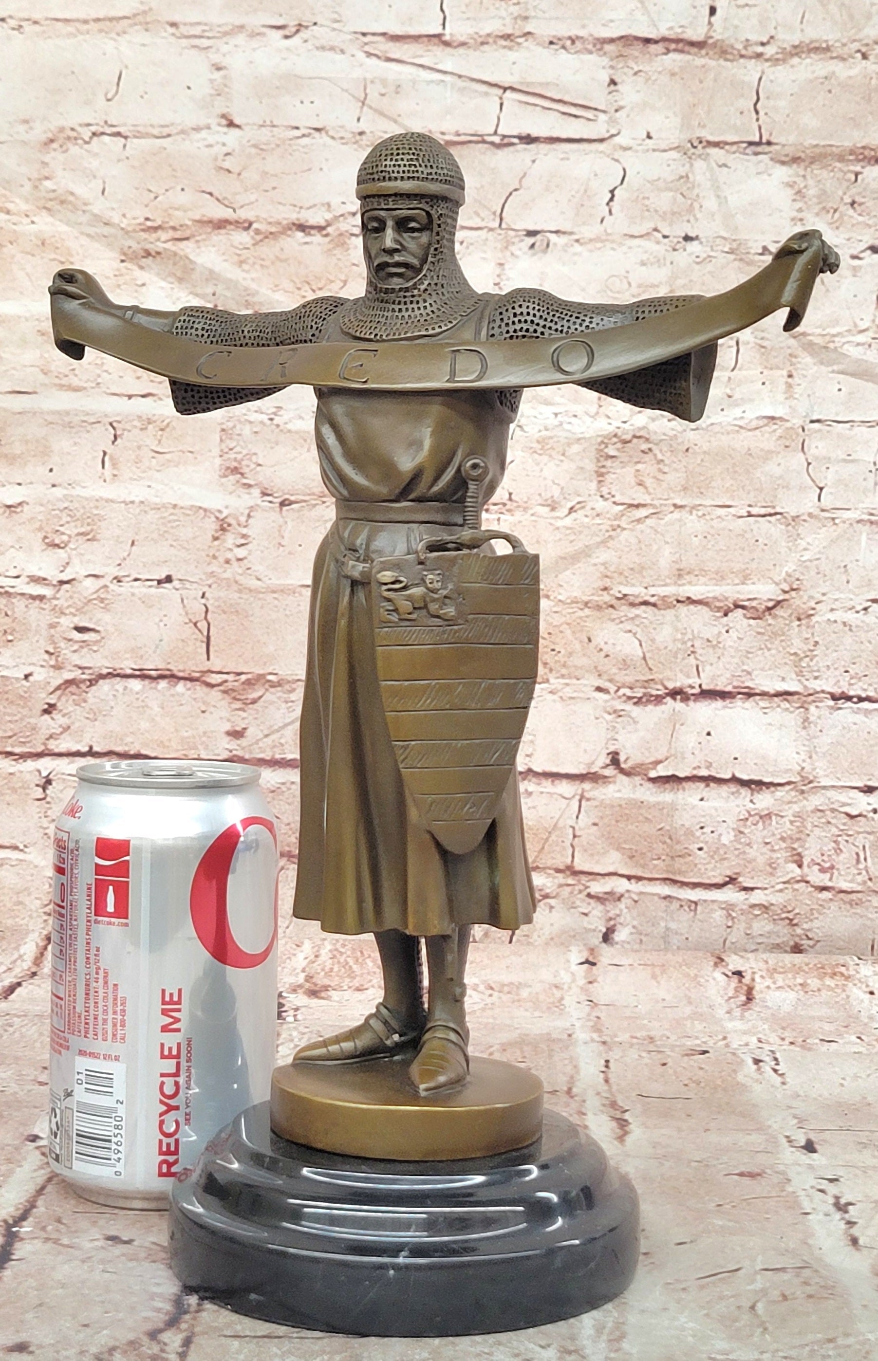 Hand Made Credo by Emmanuel Fremiet Genuine Bronze Sculpture Statue Figurine
