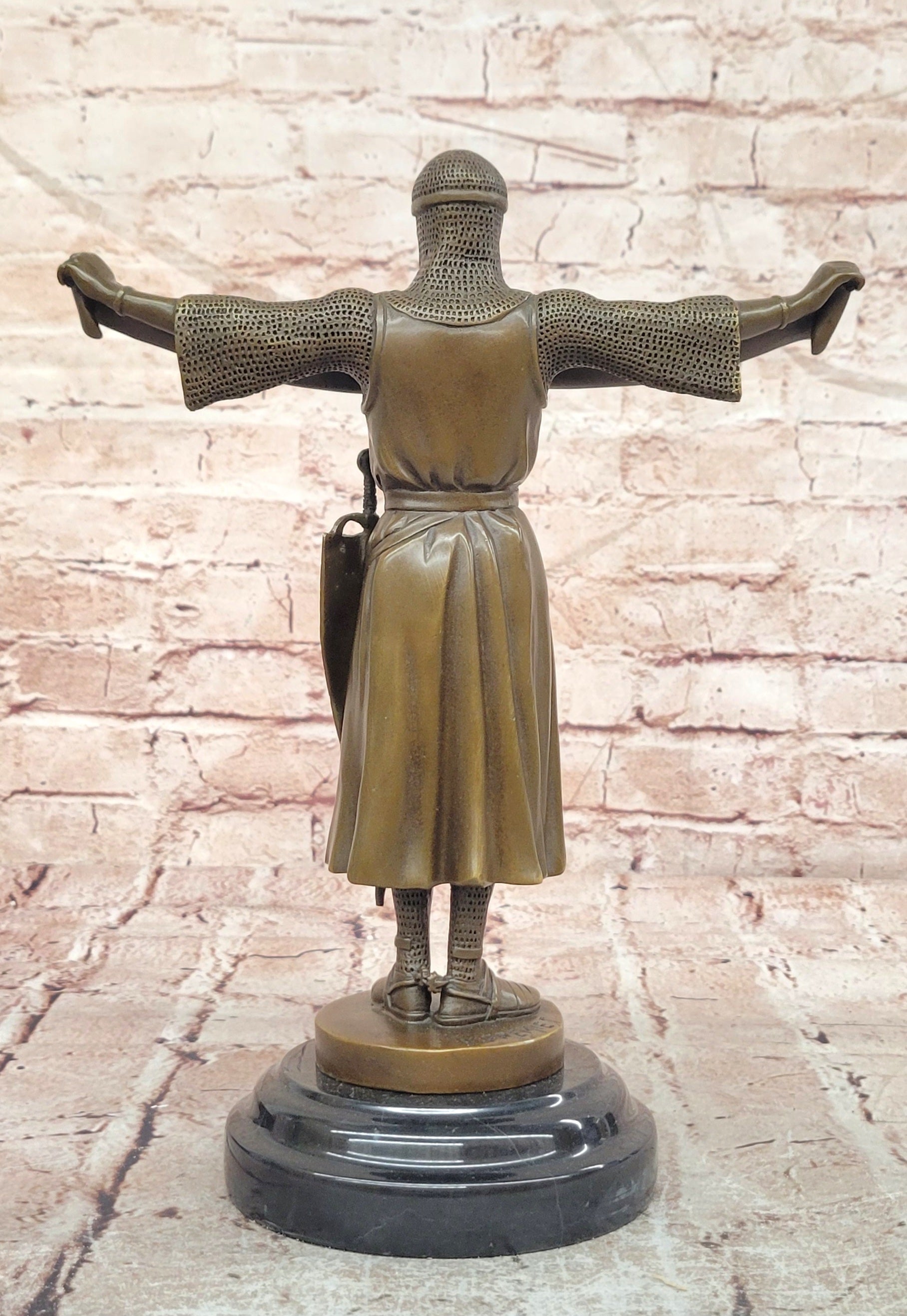 Hand Made Credo by Emmanuel Fremiet Genuine Bronze Sculpture Statue Figurine