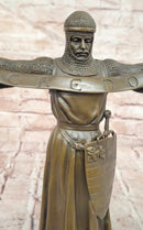 Hand Made Credo by Emmanuel Fremiet Genuine Bronze Sculpture Statue Figurine