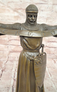 Hand Made Credo by Emmanuel Fremiet Genuine Bronze Sculpture Statue Figurine