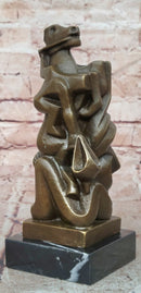 Abstract Cubist Woman with Horse Bronze Sculpture After Willem Reijers Modernist Art