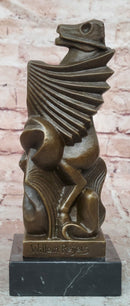 Abstract Cubist Woman with Horse Bronze Sculpture After Willem Reijers Modernist Art