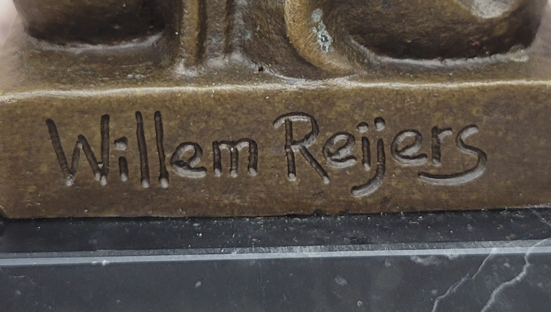 Abstract Cubist Woman with Horse Bronze Sculpture After Willem Reijers Modernist Art