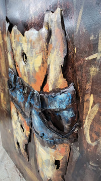 Bare Midriff Female Figure in Jean Shorts 3D Wall Art