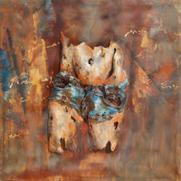Bare Midriff Female Figure in Jean Shorts 3D Wall Art