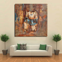 Bare Midriff Female Figure in Jean Shorts 3D Wall Art