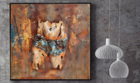 Bare Midriff Female Figure in Jean Shorts 3D Wall Art