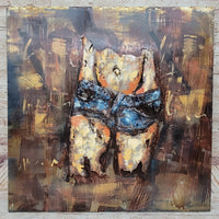Bare Midriff Female Figure in Jean Shorts 3D Wall Art
