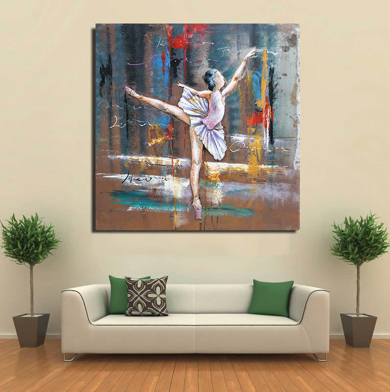 Ballerina Ballet Dancer 3D Metal Cutout Wall Art