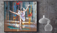 Ballerina Ballet Dancer 3D Metal Cutout Wall Art