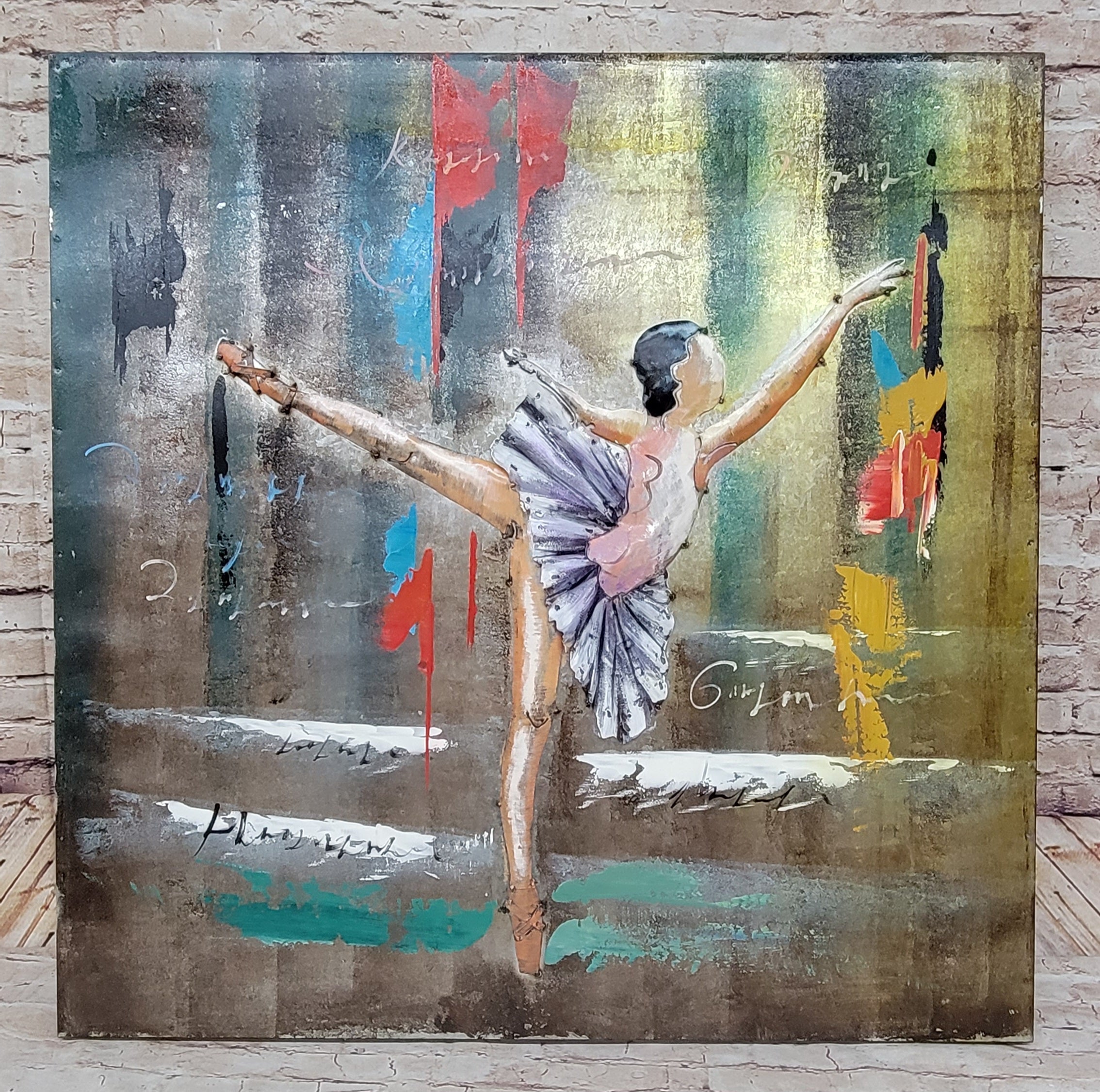 Ballerina Ballet Dancer 3D Metal Cutout Wall Art