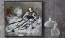 Downhill Skier USA Olympic Team 3D Metal Cutout Wall Art
