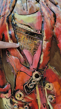 Fashion Icon Model Girl 3D Mixed Media Wall Art