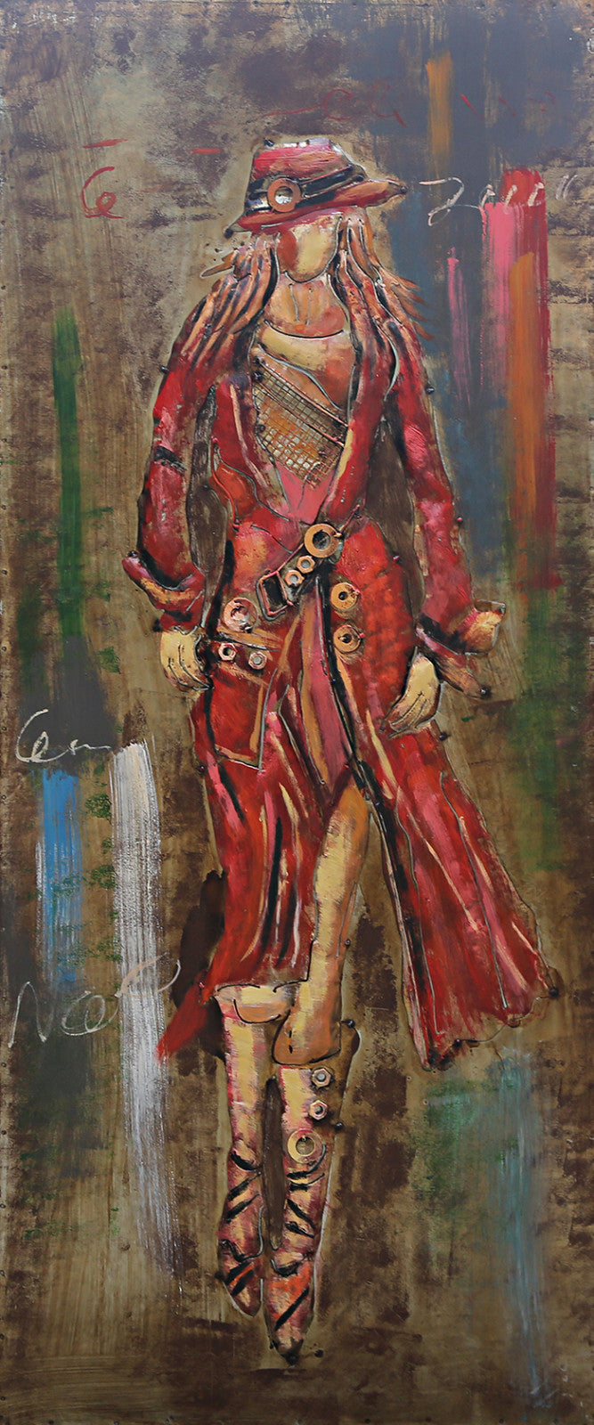 Fashion Icon Model Girl 3D Mixed Media Wall Art