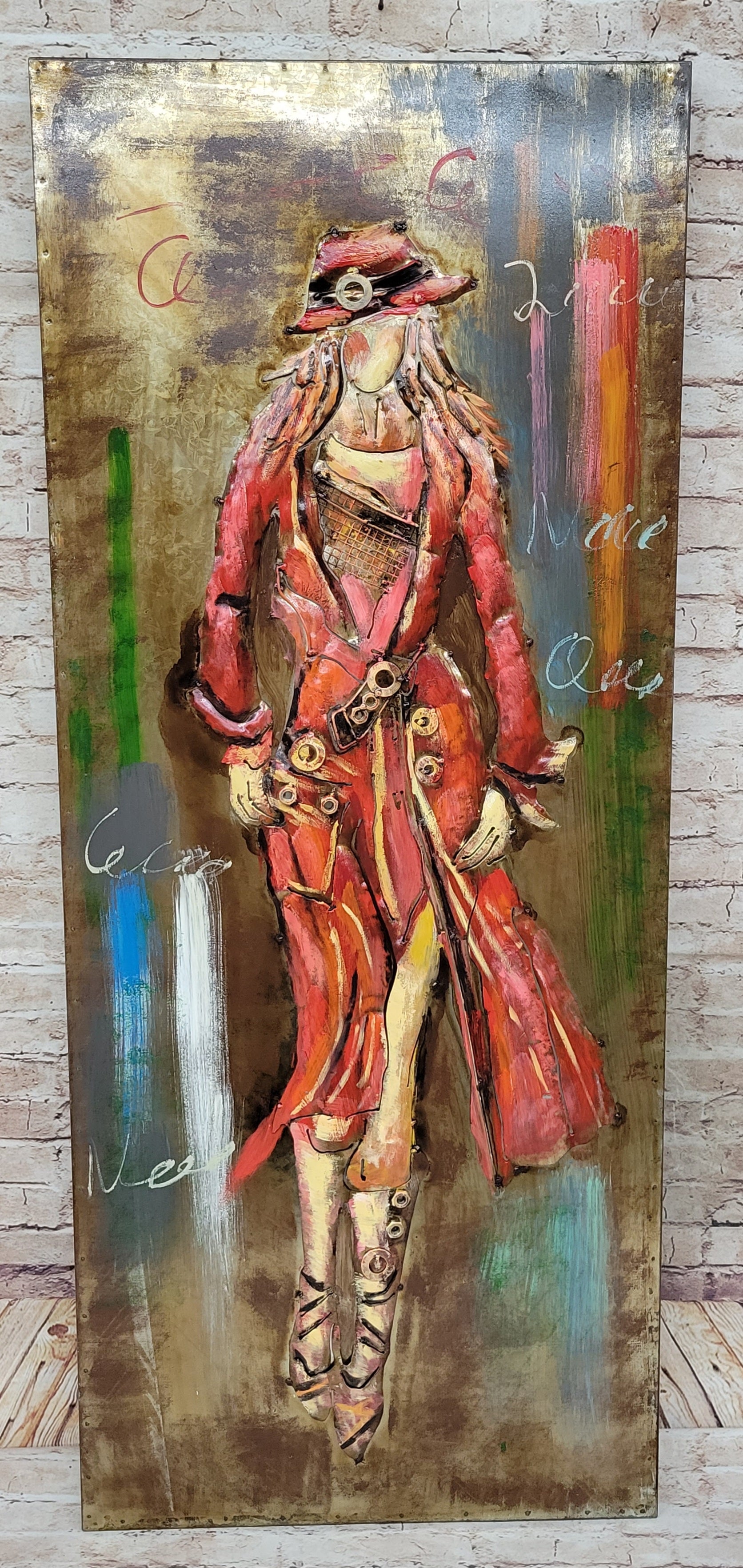Fashion Icon Model Girl 3D Mixed Media Wall Art