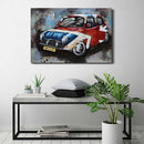 British Mini Cooper Car 3D Wall Art Metal Cutout