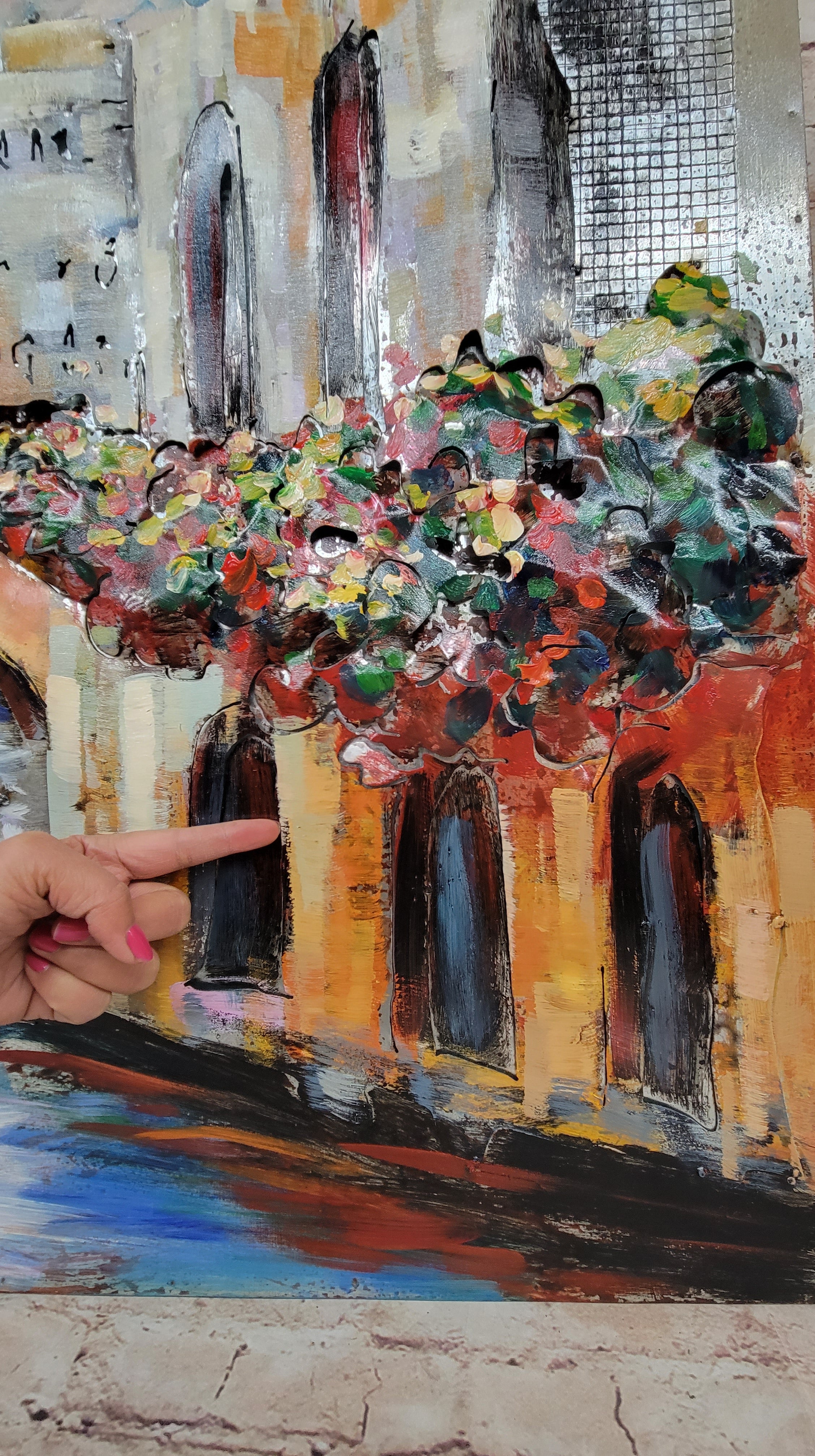 Venice Canal Gondola Scene 3D Mixed Media Wall Art