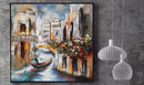Venice Canal Gondola Scene 3D Mixed Media Wall Art