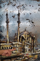 Hagia Sophia 3D Mixed Media Wall Art Metal Wood Istanbul