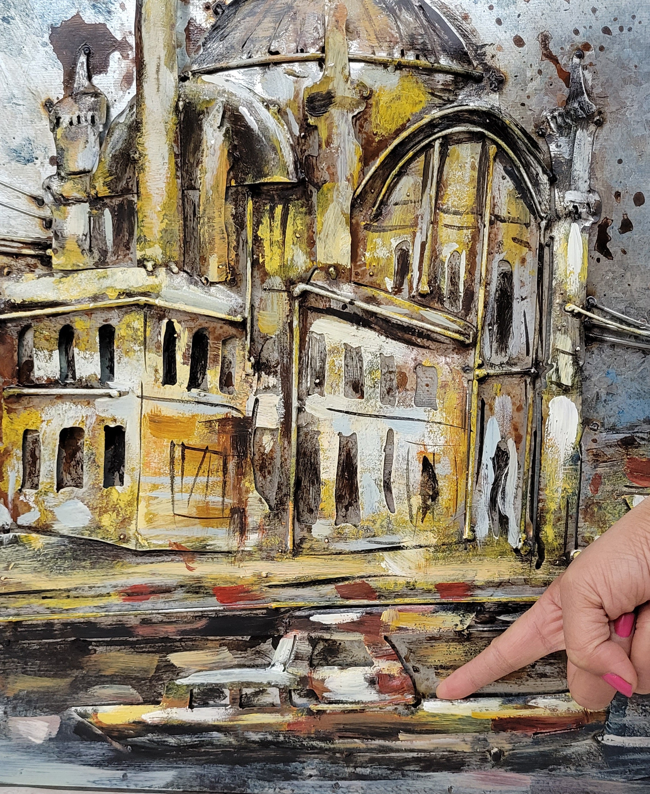 Hagia Sophia 3D Mixed Media Wall Art Metal Wood Istanbul
