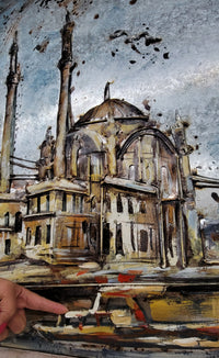 Hagia Sophia 3D Mixed Media Wall Art Metal Wood Istanbul