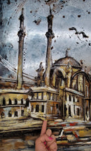 Hagia Sophia 3D Mixed Media Wall Art Metal Wood Istanbul