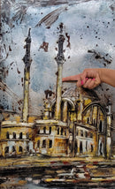 Hagia Sophia 3D Mixed Media Wall Art Metal Wood Istanbul