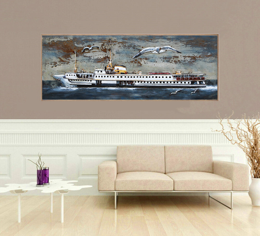 Titanic 3D Painting Iron Vintage Model 24x48 Inches Artwork