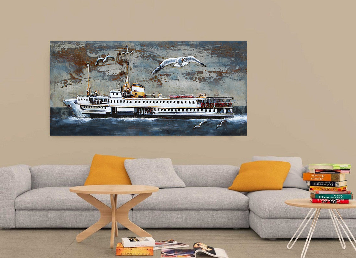 Titanic 3D Painting Iron Vintage Model 24x48 Inches Artwork
