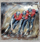 Roller Blading Competition Olympics 3D Wall Art Metal Cutout