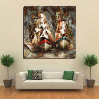 3-D Nautical Sailboat Centerpiece Wall Art