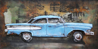 1958 Edsel Car 3D Painted Metal Canvas Wall Art