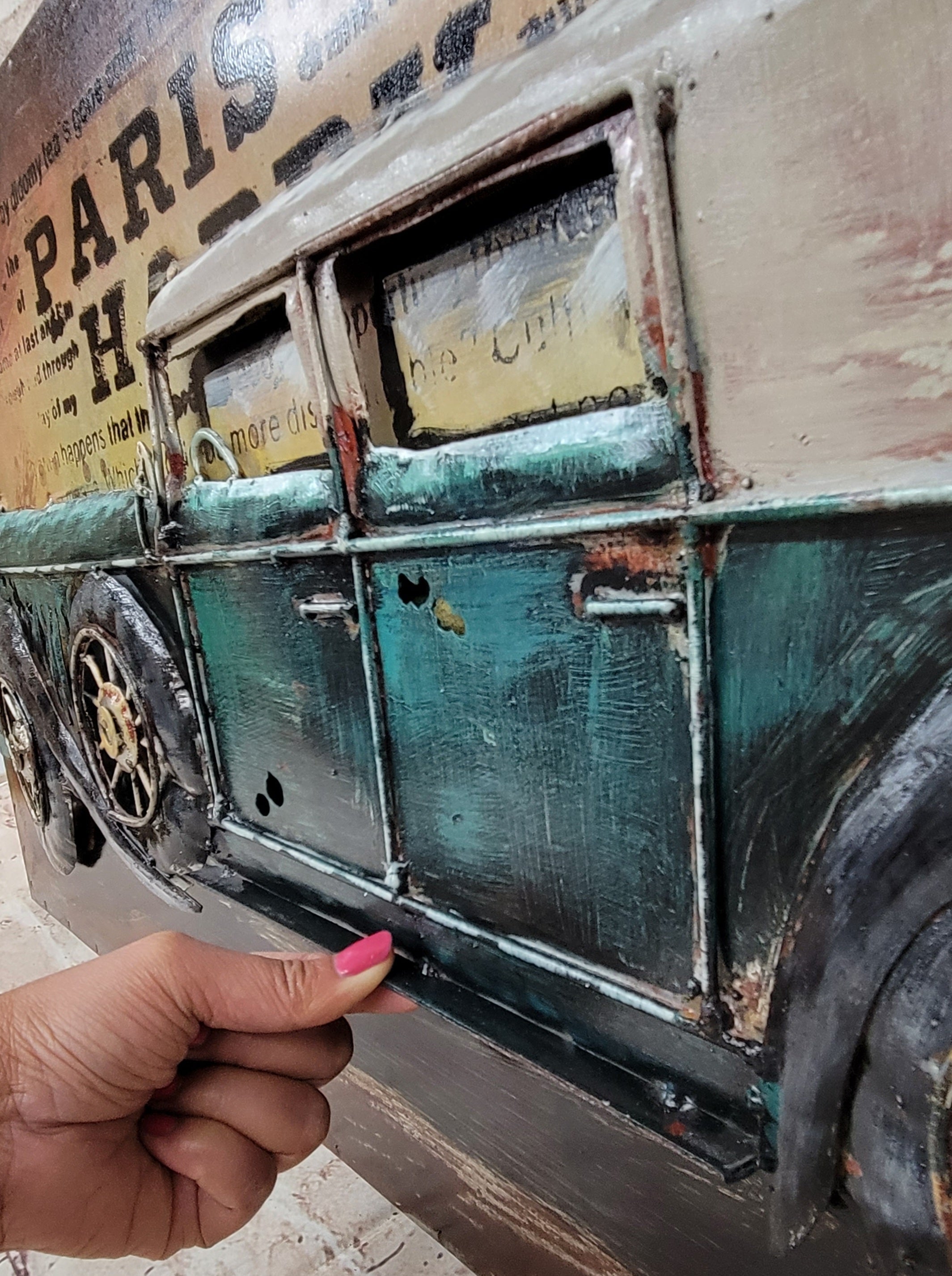 Old Fashioned Car 1920's 1930's 3D Wall Art Mixed Media Painting