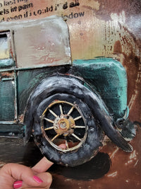 Old Fashioned Car 1920's 1930's 3D Wall Art Mixed Media Painting