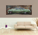 Realistic Vintage American Car 3-D Oil Painting in Acrylics