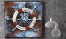 Welcome Aboard Ship Wheel Deck Wall Art 3-D Oil Painting