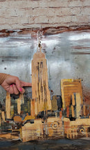 Impressionist 3D Wall Art NYC Skyline Metal Canvas