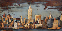 Impressionist 3D Wall Art NYC Skyline Metal Canvas